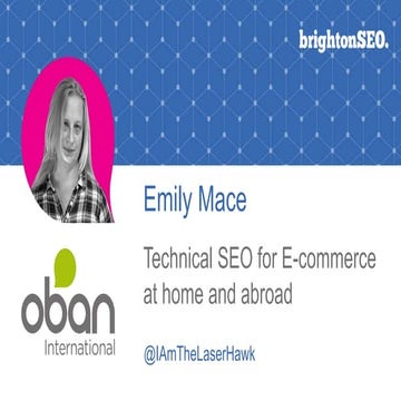 Emily Mace BrightonSEO Talk September 2017