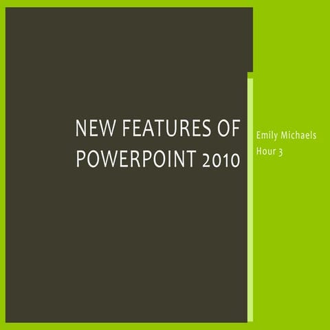 Emily michaels 2010 power point