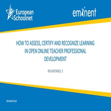 Open Online Teacher professional Development: how to recognize MOOCs for teacher training?