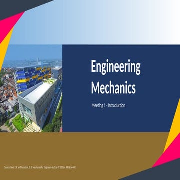 Introduction to Engineering Mechanics for Engineer | PPTX