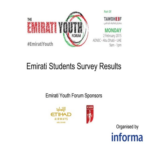 Emirati Youth Forum 2015 Survey Results