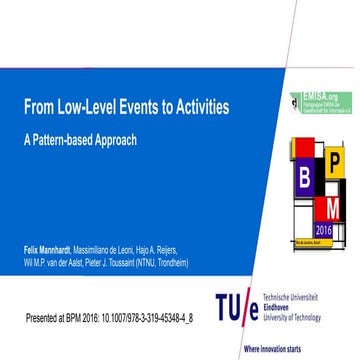 From Low-Level Events to Activities - A Pattern-based Approach