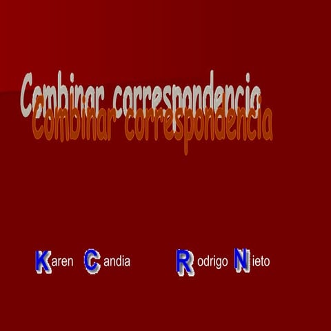 combinar correspondencia