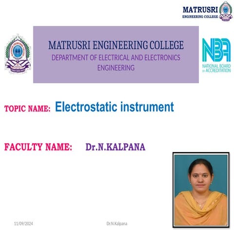 EMI UNIT1.2 Electrostatic instruments Module