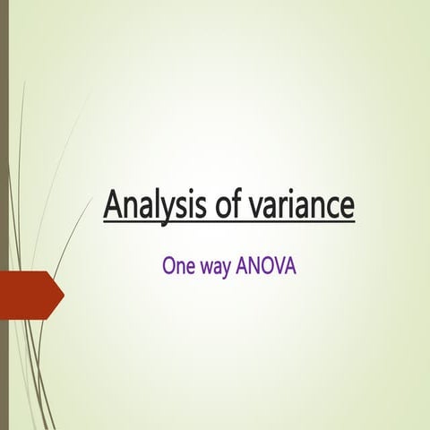 EM IV PPT anova analyis of variance one way anova | PPTX