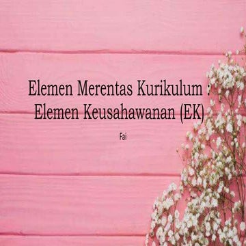 Emk - Elemen Keusahawanan