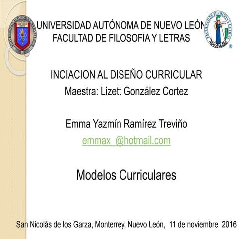 Tipos de modelos curriculares