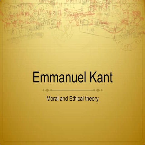 Emmanuel Kant Ethics