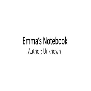 Emma’s Notebook PowerPoint presentation Grade 3 | PPTX