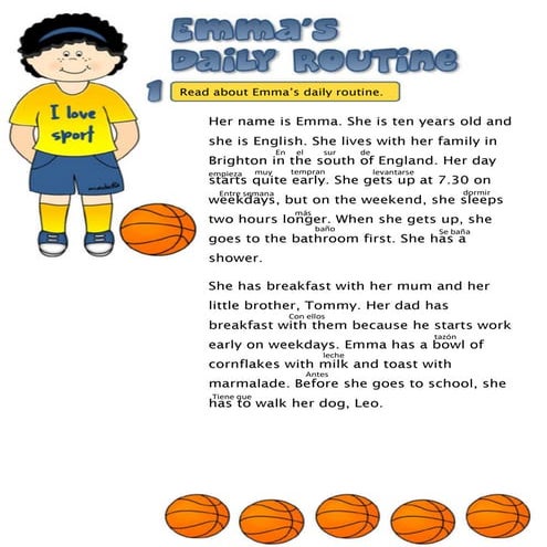 Emma's routine | PDF
