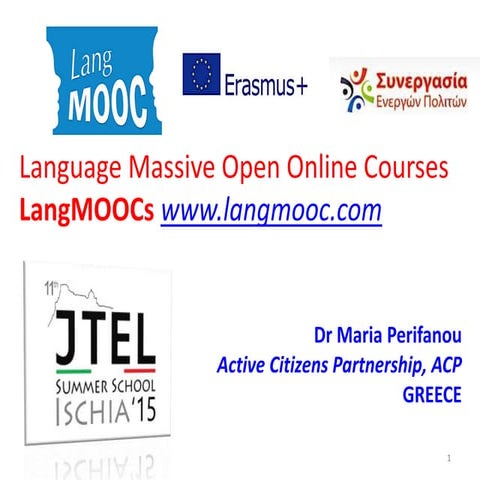  EMMA Summer School - Maria Perifanou - Language Massive Open Online Courses
