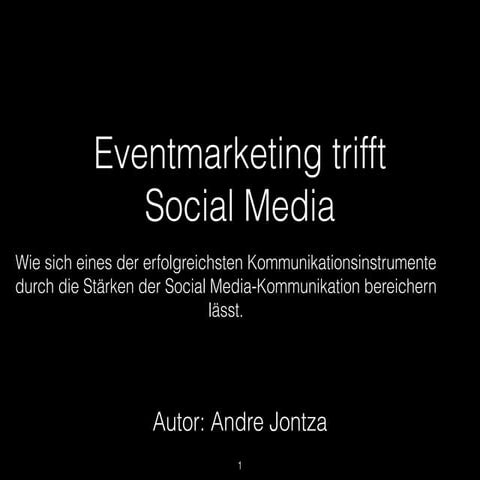 Social Event Marketing (Andre Jontza)