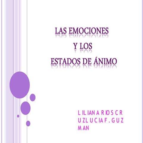 Las emociones y los estados de animo | PPTX