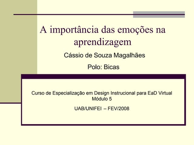 EmçOes Na Aprendizagem
