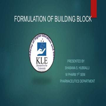 Emollients and rheology formulation of building block