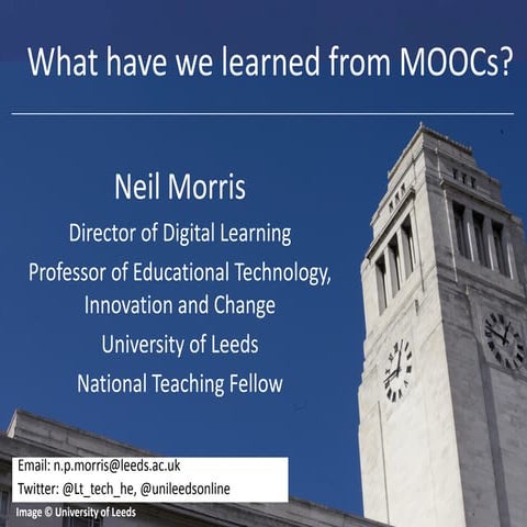 Leeds MOOC presentation at eMOOC summit 2014