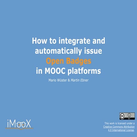 How to integrate and automatically issue Open Badges in MOOC platforms