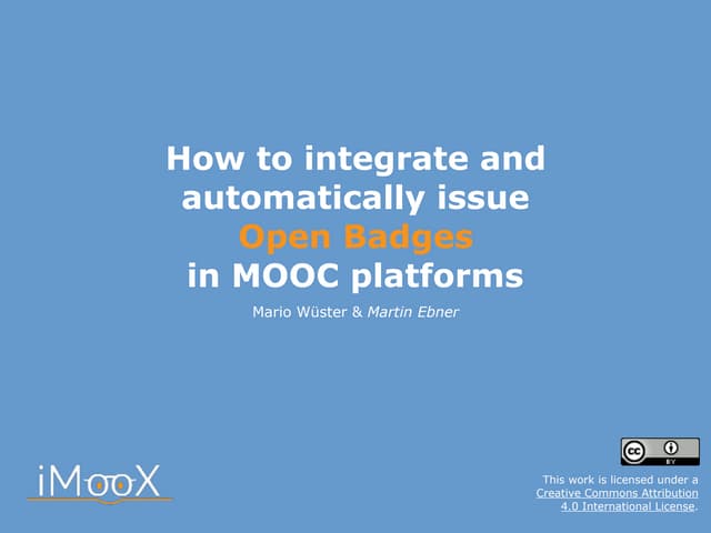 How to integrate and automatically issue Open Badges in MOOC platforms