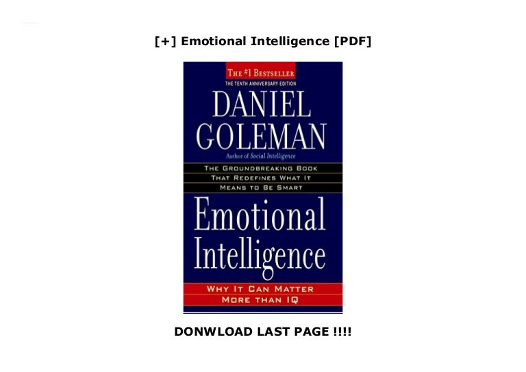 Emotional Intelligence Pdf