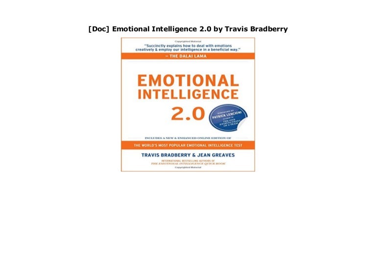 Doc Emotional Intelligence 2 0 By Travis Bradberry