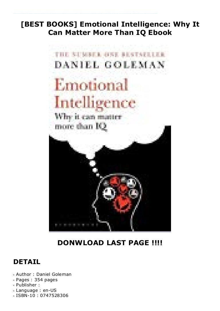 [BEST BOOKS] Emotional Intelligence Why It Can Matter More Than IQ E…