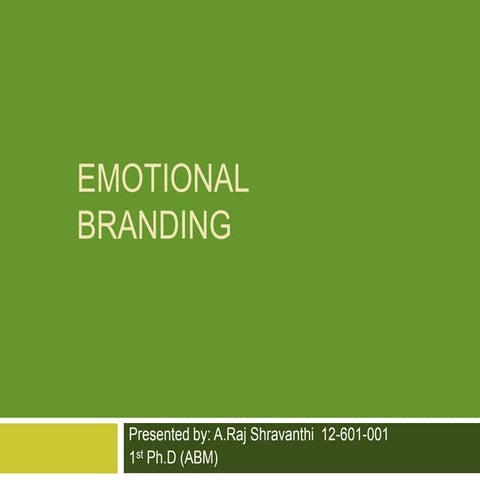 Emotional branding