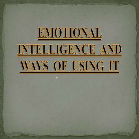 Emotional Intelligence