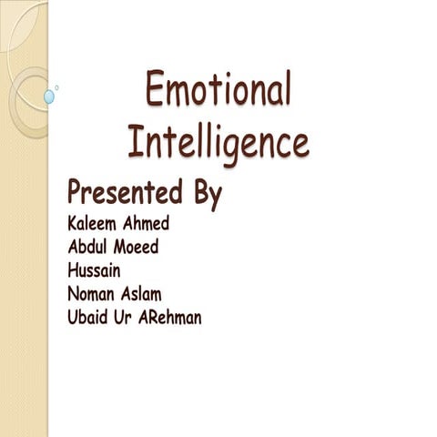 Emotional intelligence