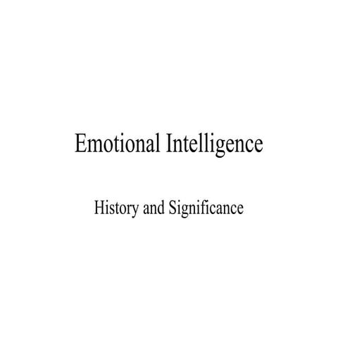 Emotional intelligence