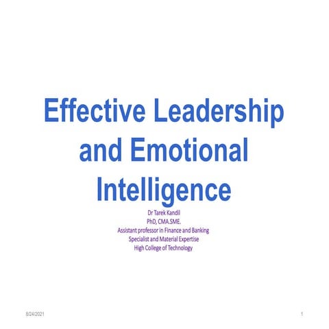 Emotional intelligence