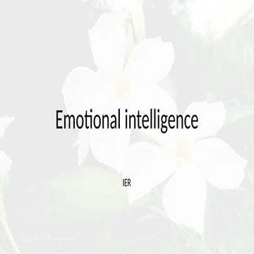 Emotional intelligence, self awareness, social awareness