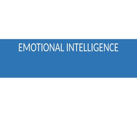 Emotional Intelligence- Importance and Applicability