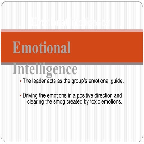 Emotional intelligence   presentation