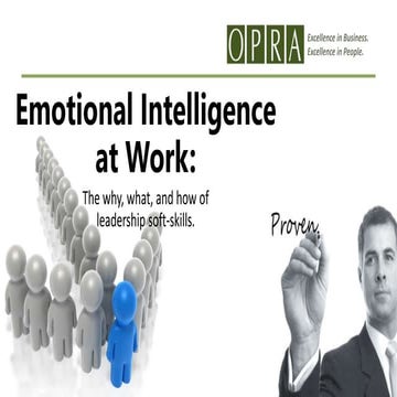 Emotional intelligence at Work