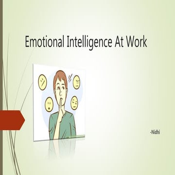 Emotional intelligence at work