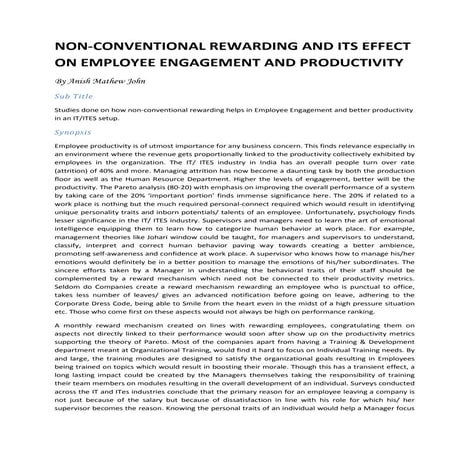 Non-conventional Rewarding & Emotional Intelligence