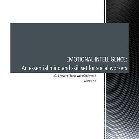Emotional intelligence: An Essential Mind & Skill Set for Social Workers