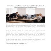 Emotional intelligence how to utilize emotional intelligence in the workplace