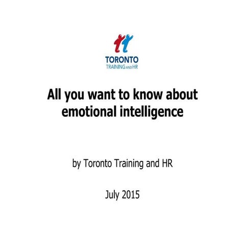 Emotional intelligence July 2015