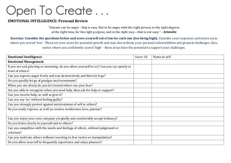 Emotional Intelligence Questionnaire