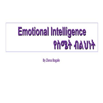 Emotional Intelligence for growth in work place