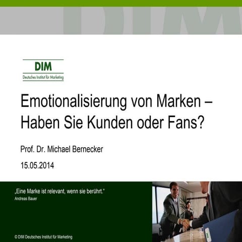 KMT2014: Emotionalisierung von Marken – Haben Sie Kunden oder Fans?