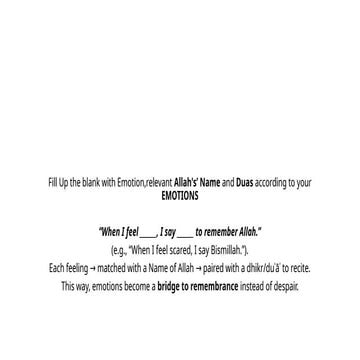 Emotions_AllahsNames_Duas_respectiveDuas