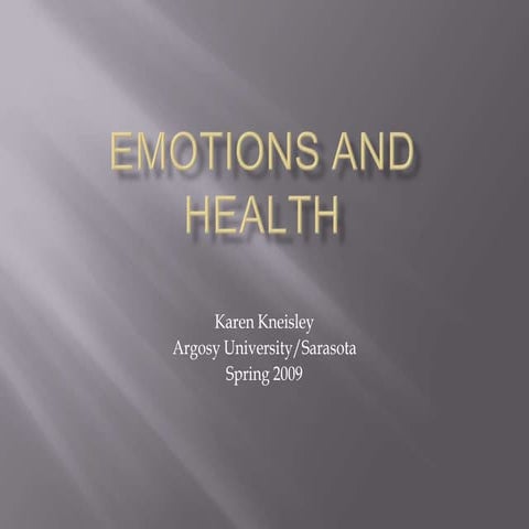 Emotions And Health