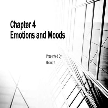 Emotions and moods
