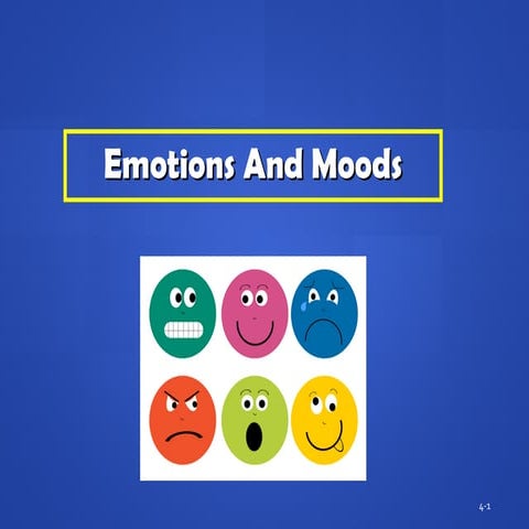 Emotions And Moods - Organizational Behavior - Psychology