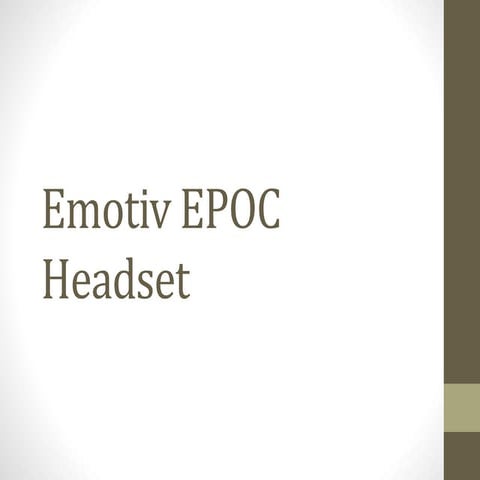 Emotiv EPOC EEG Headset