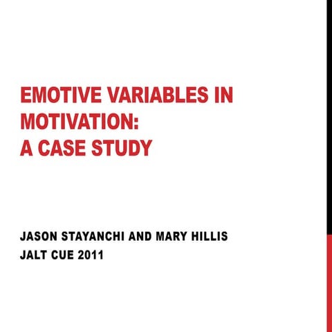 Emotive variables presentation