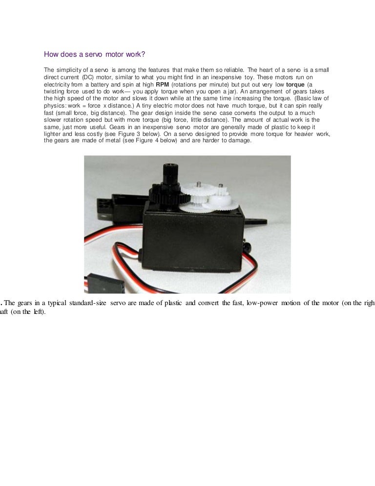 How does a servo motor work?