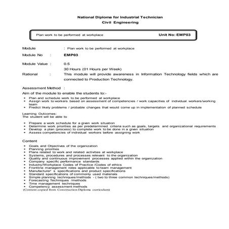NCIT civil Syllabus 2013-2014
